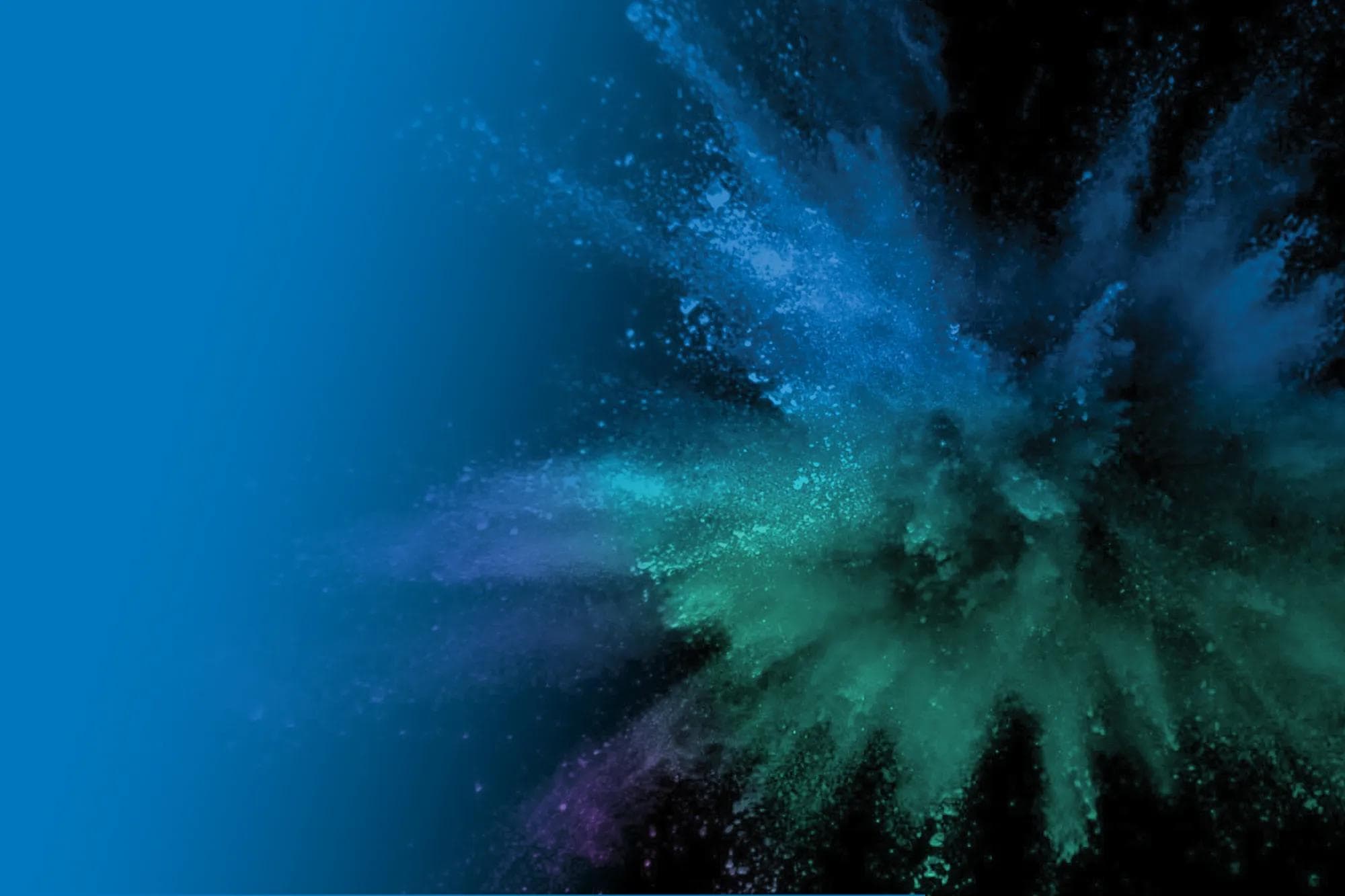 Blue and green paint splatter image 