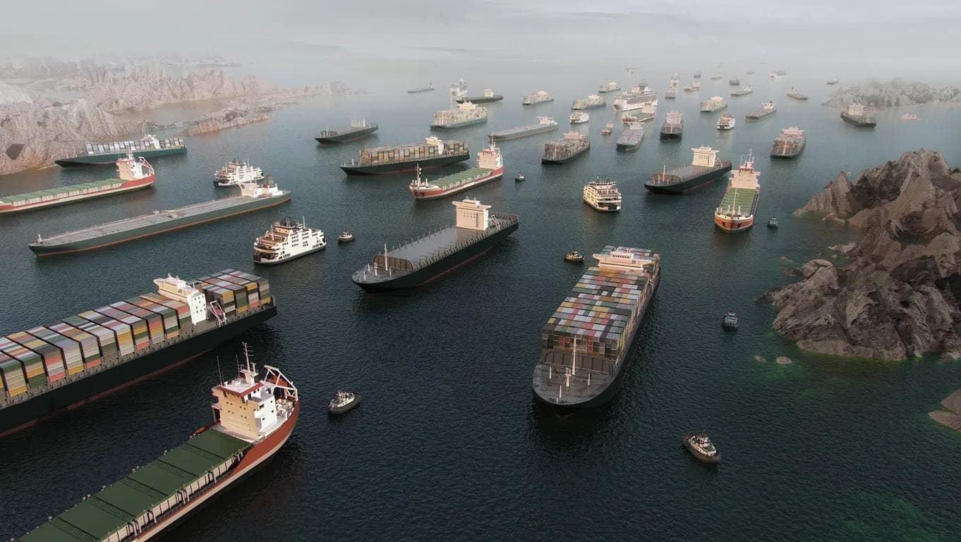 des navires de charge