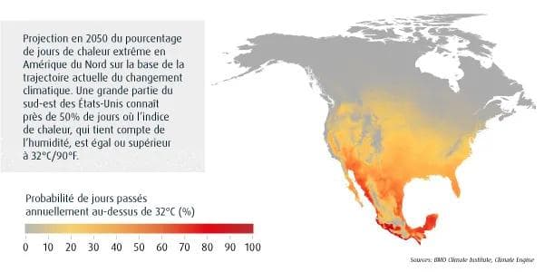 North American extreme heat projections