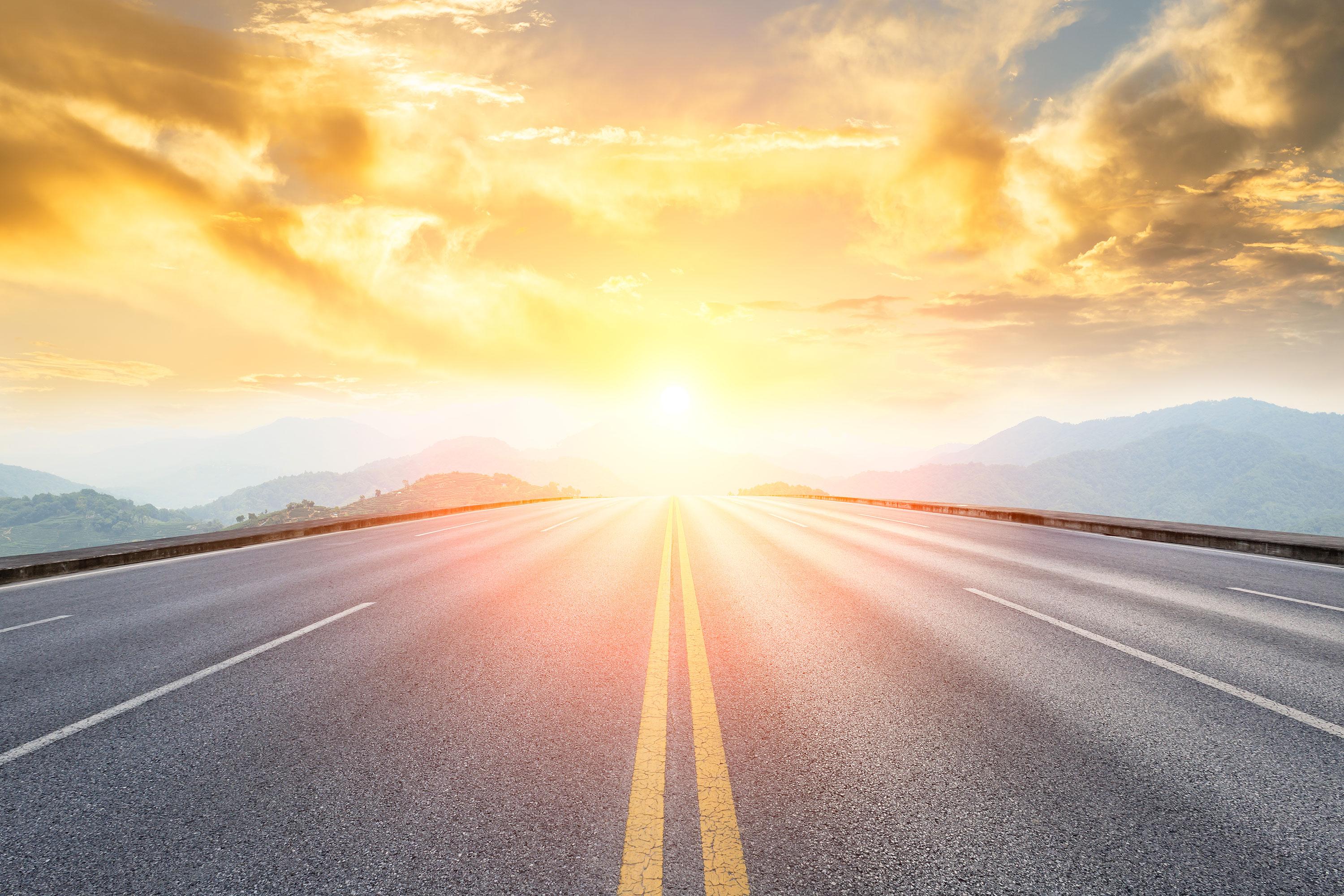 route vers l'horizon