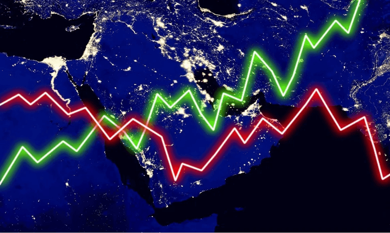 Middle East Stock Market stock photo