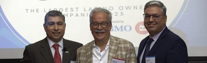 Jorge Ferraez, Marcos Rodriguez and Eduardo Tobon at an Latino Leaders Index500 event in New York City 