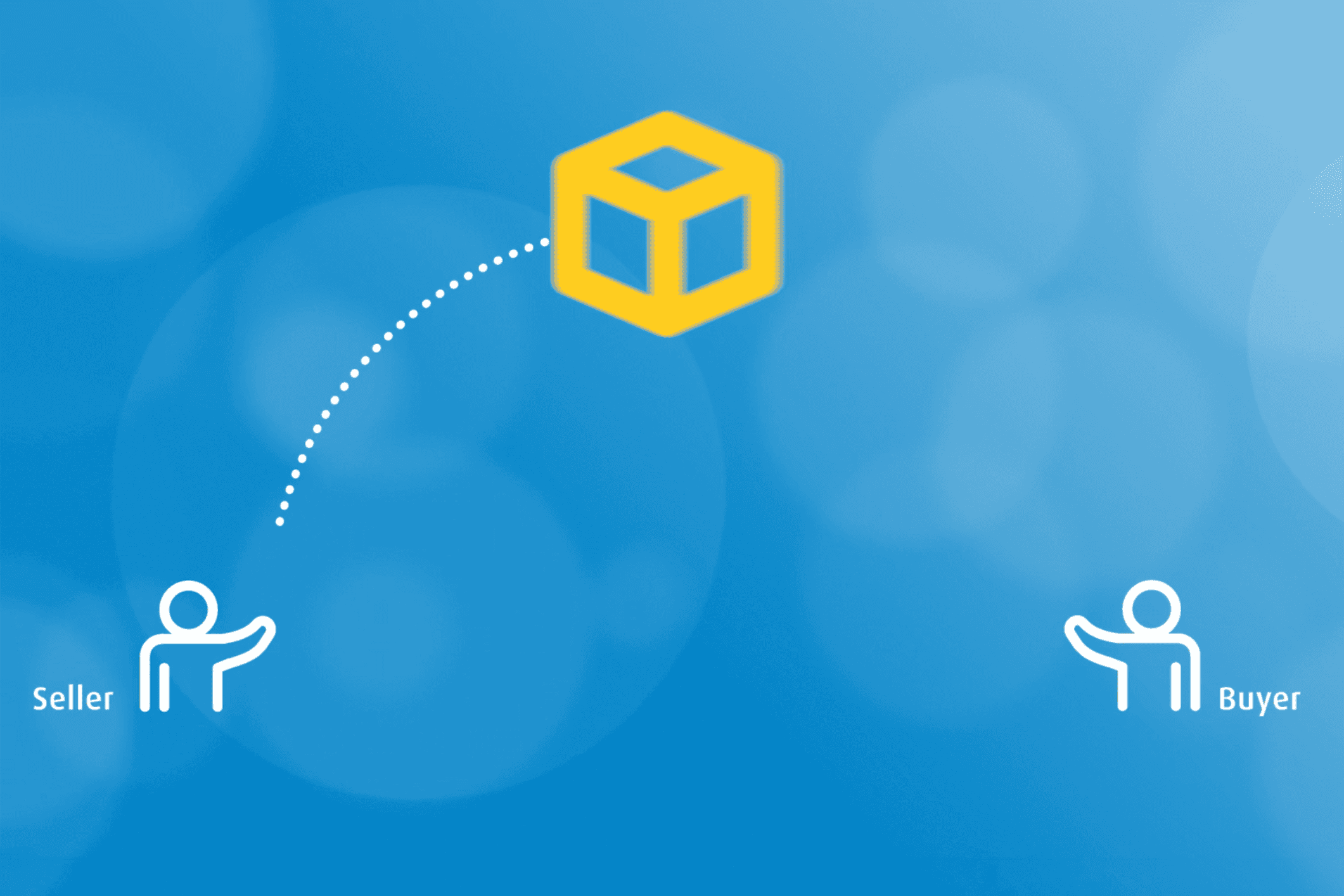 Image : vendeur remettant un colis à un acheteur