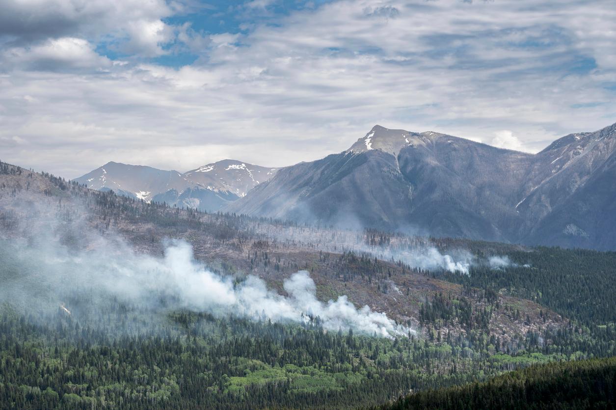 Wildfire burning in Canada
