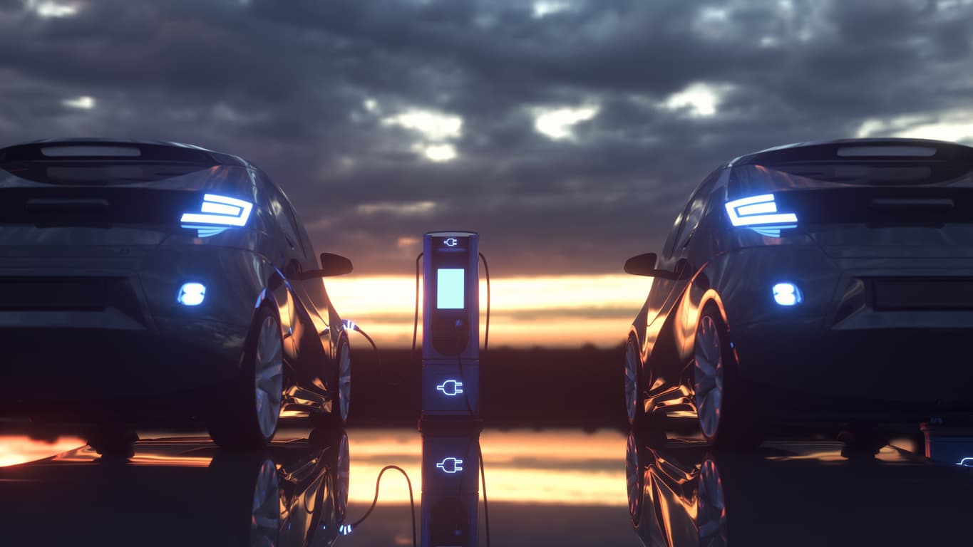 véhicules électriques à une borne de recharge