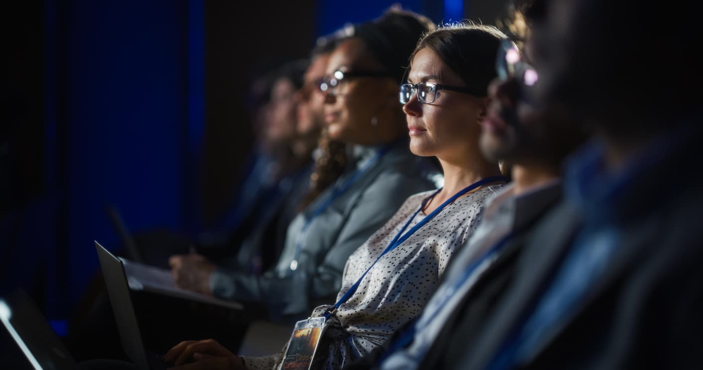 Woman in audience