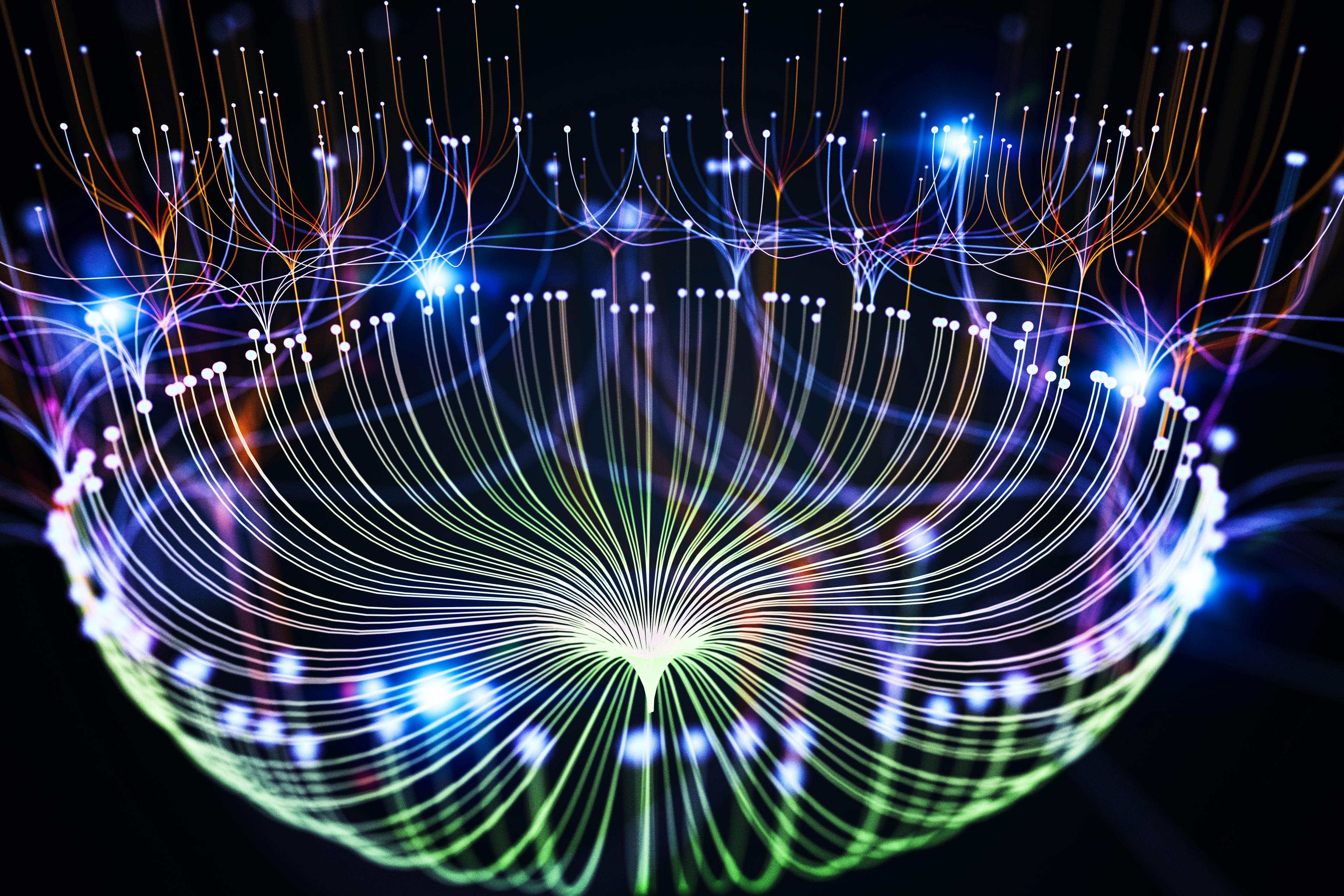 fond abstrait réseau ai